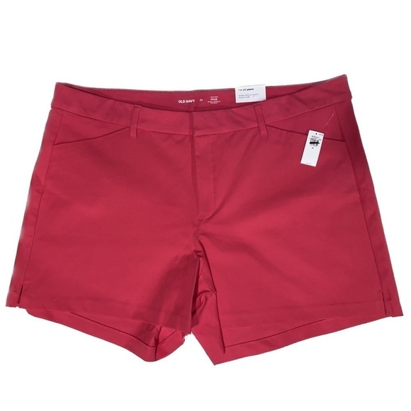 Old Navy SECRET-SMOOTH POCKETS NEVER-FADE Shorts 5" Inseam High Rise Size 22 - Picture 1 of 6